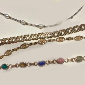 Lot of 3 bracelets and 1 necklace.